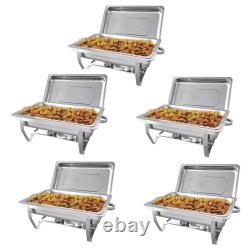 Chafing Dish Buffet Set Food Warmer for Parties Festival 8QT 2/5/7/9/10 Pack