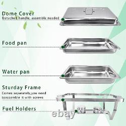 Chafing Dish Buffet Set Stainless Steel 8 Pack 8QT Catering Food Warmer