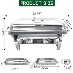 Chafing Dish Buffet Set Stainless Steel 8 Pack 8 QT Catering Food Warmer