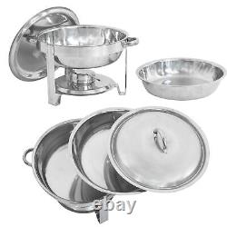 Chafing Dish Buffet Set of 4 Stainless Steel Chafing Dishes with Food Water Pan