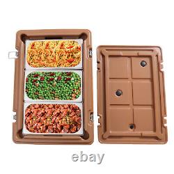 Commercial Insulated Food Pan Carrier Box Catering Hot Cold Chafing Dish 3-Pan