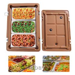 Commercial Insulated Food Pan Carrier Box Catering Hot Cold Chafing Dish 3 Pans