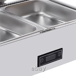 Electric Chafing Dish Stainless Steel Buffet Food Warmer 9QT Chafer Dish with Lid