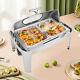 Luxury Buffet Chafing Dish Food Warmer Stainless Steel 2 Pans Food Heat 9 Litre