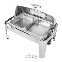 Luxury Buffet Chafing Dish Stainless Steel 9 Litre Food Warmer 2 Pans Food Heat