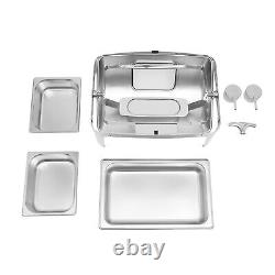 NEW 14.26QT Stainless Steel Chafer Buffet Chafing Dish Set Roll Top Food Warmer
