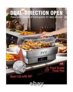 PYY Electric Chafing Dish Full Size Stainless Steel Chafer, Temperature Contro