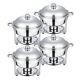 Round Chafer Chafing Dish 5.3qt 4-Packs Sets Bain Marie Buffet Food Warmers