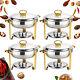 Round Stainless Steel Chafer Chafing Dish Sets Catering Food Warmer 4PACK