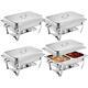 Stainless Steel Chafing Dish Buffet Set Dishwasher Safe Buffet Servers with Stand