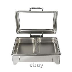 Stainless Steel Chafing Dish Buffet Set Food Warmer Chafer Complete Set, 9.5 Qt