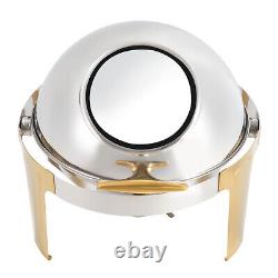 Visible Chafing Dish Buffet Set Stainless Steel Food Warmer Chafer Set Round 6L