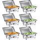 WILPREP 6 Pack 9.5qt Chafer Chafing Dish Stainless Bain Marie Buffet Food Warmer
